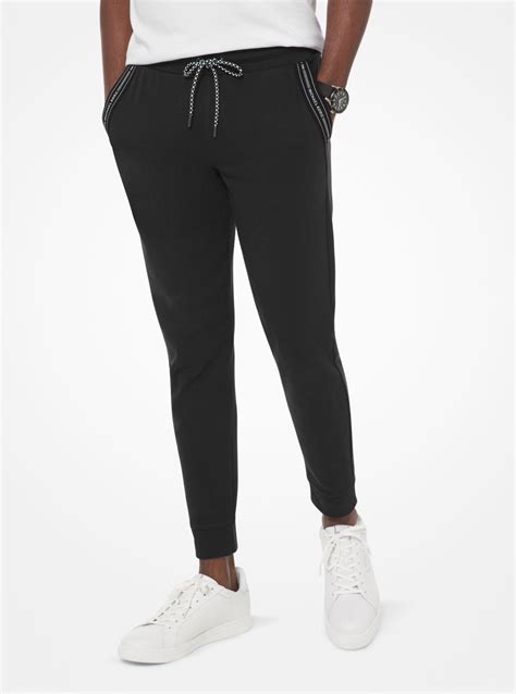 michael kors men logo-tape joggers black|Logo Tape Cotton Blend Joggers .